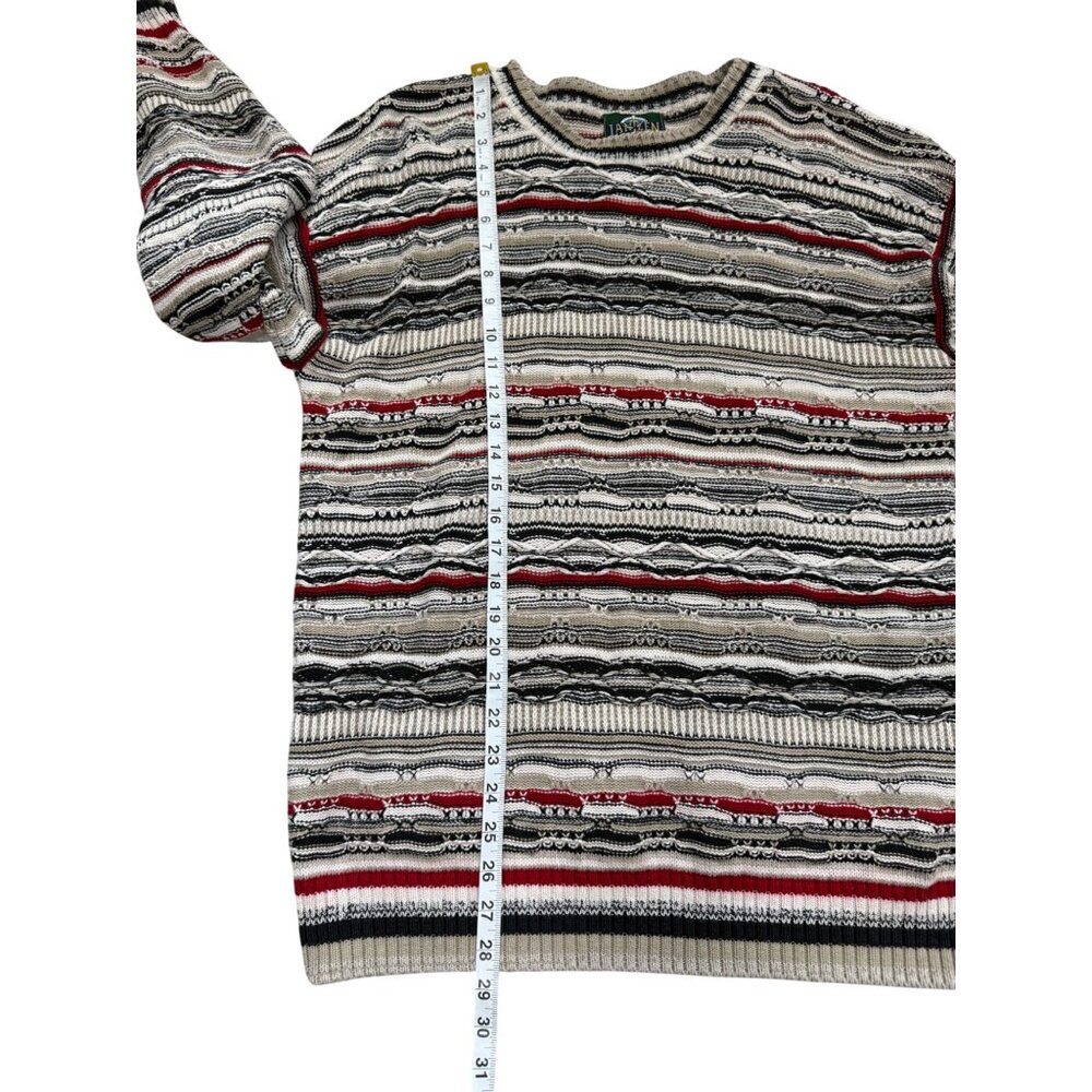 Jantzen Mens Size M Pullover Sweater Striped Multicolor Made In USA Vintage - Picture 5 of 5